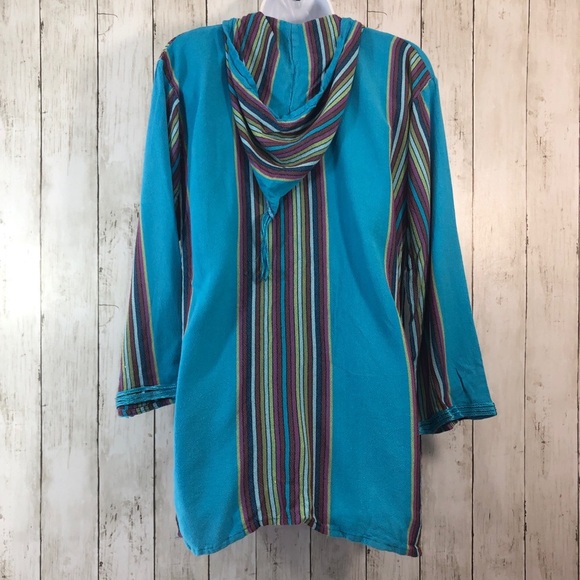 Hooded Kaftan Tuniek Multicolored - Picture 4 of 9
